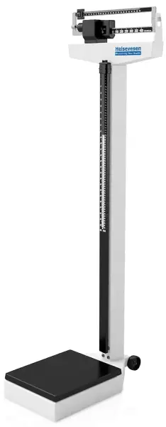 Helsevesen Mechanical Beam Scale, Eye-Level Professional Medical Physician Weigh Scale with Height Rod